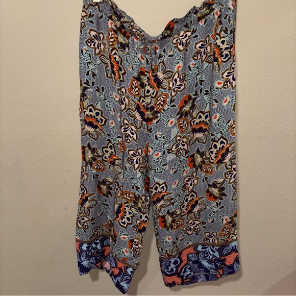 LOFT Floral Wide Leg Pants - Multicolor - Picture 2 of 5